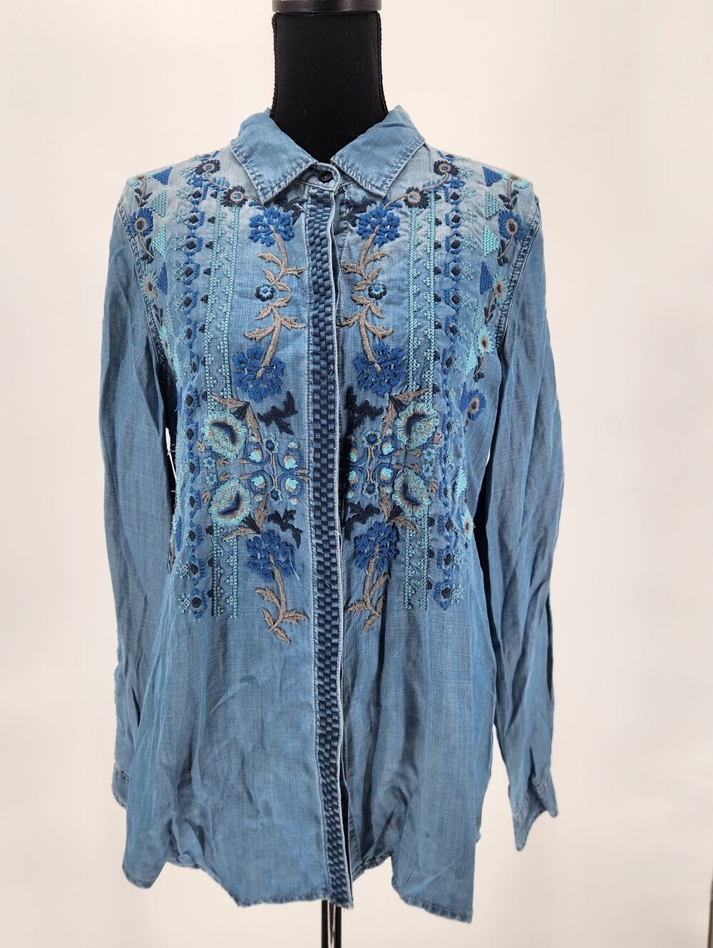 Driftwood Western, Cowboy, boho The Lana Lightweight Button Down Shirt - Picture 3 of 5